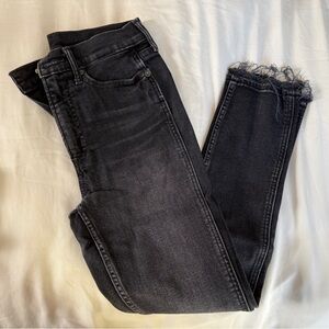 GAP Women's Charcoal Frayed Ankle Jeans